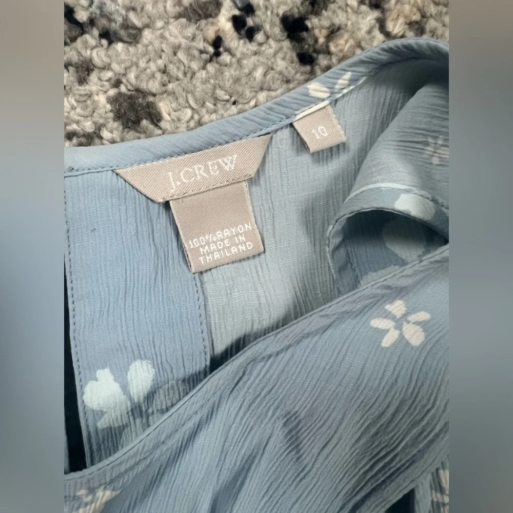 Vintage J. Crew 90’s Baby Blue Floral Sheath Dress